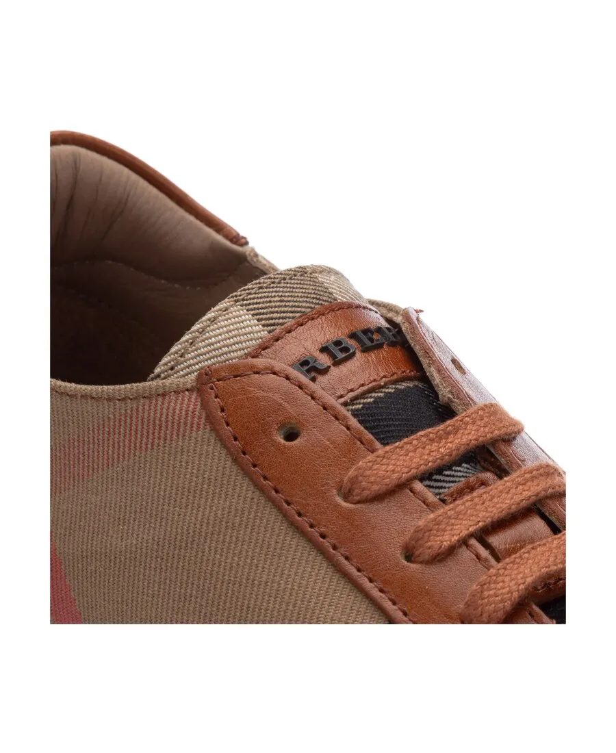 Check Lace Low-Cut Casual Shoes