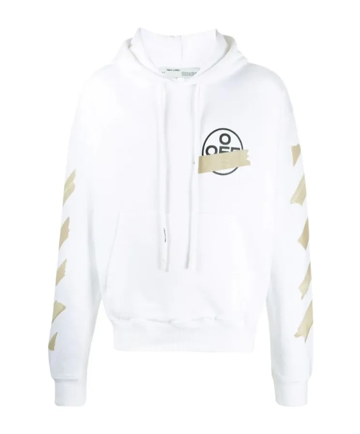 Tape Arrows Print Hoodie
