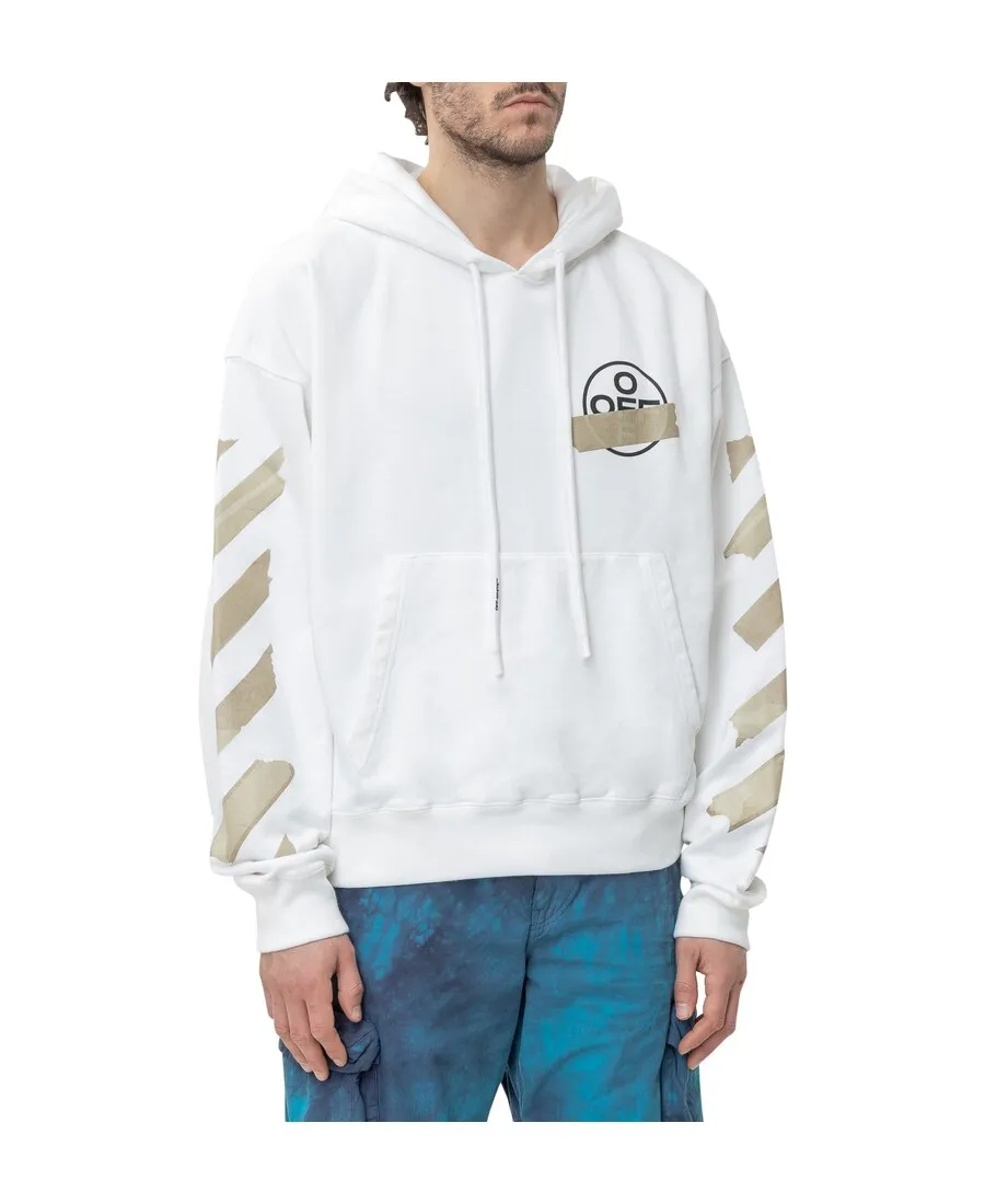 Tape Arrows Print Hoodie