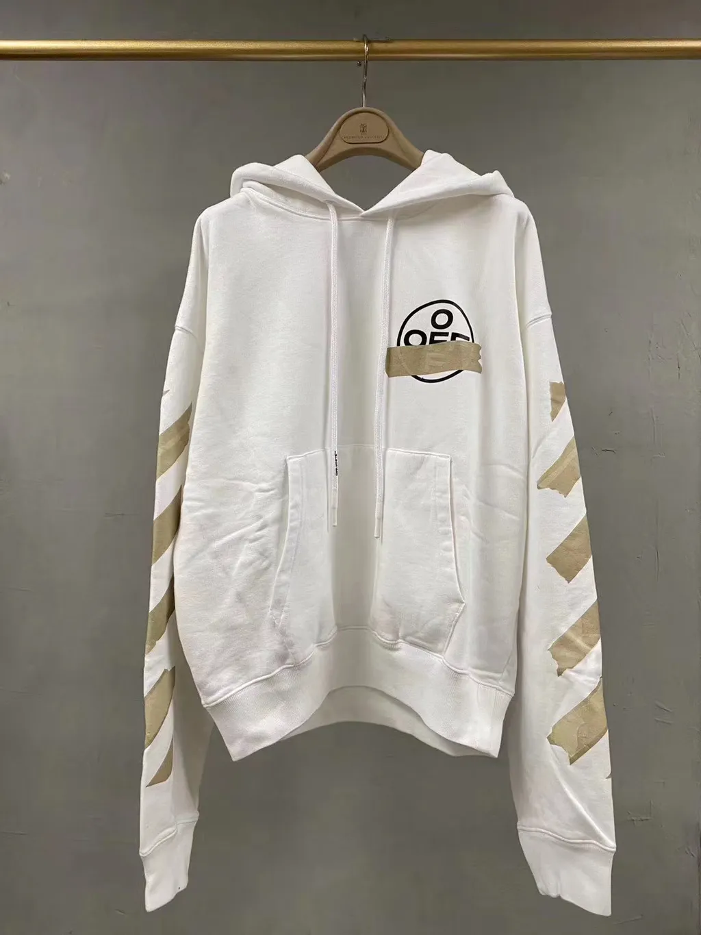 Tape Arrows Print Hoodie