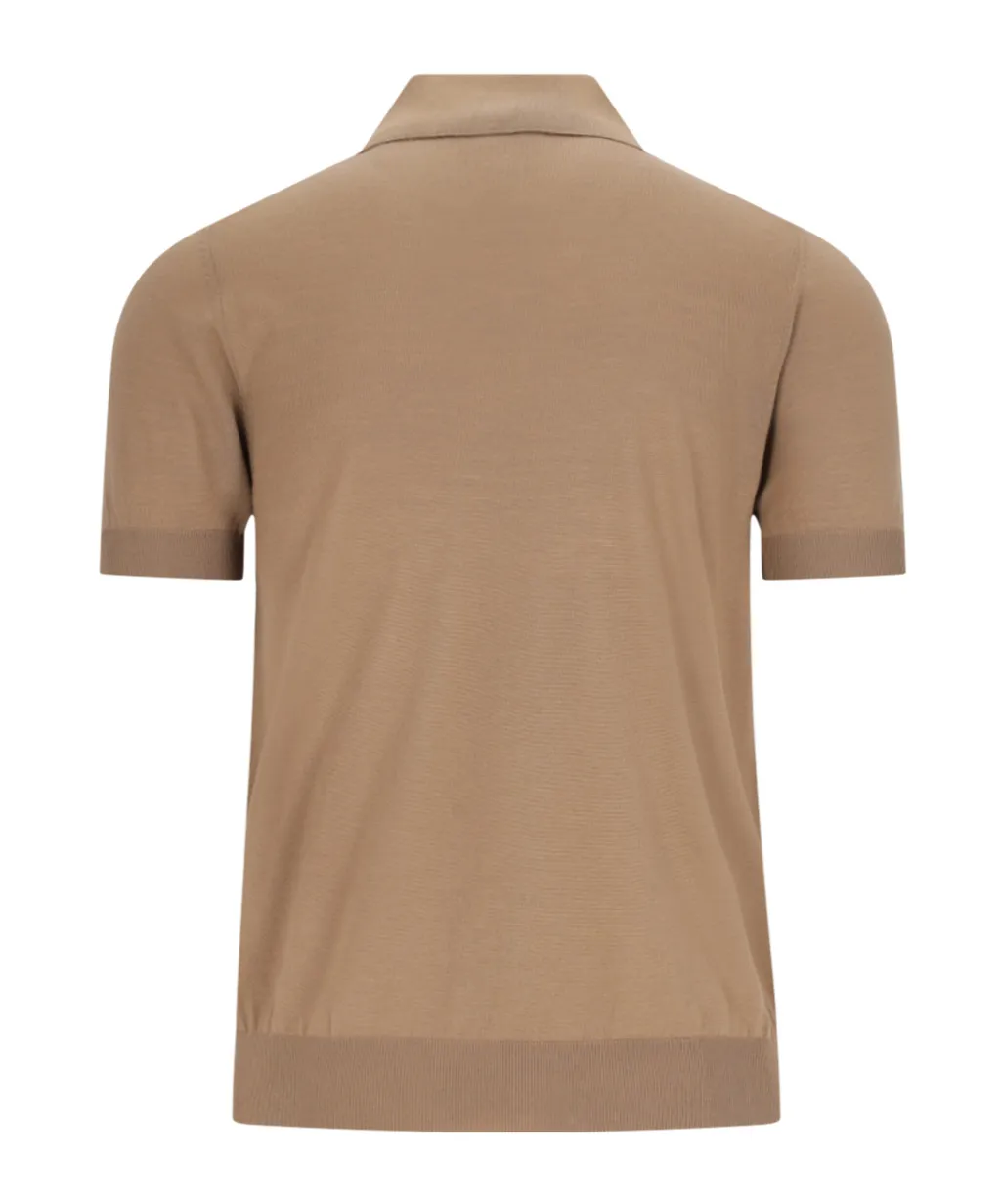 Fendi Ff Embossed Short Sleeved Polo Shirt