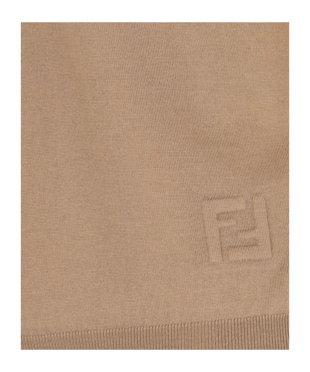 Fendi Ff Embossed Short Sleeved Polo Shirt