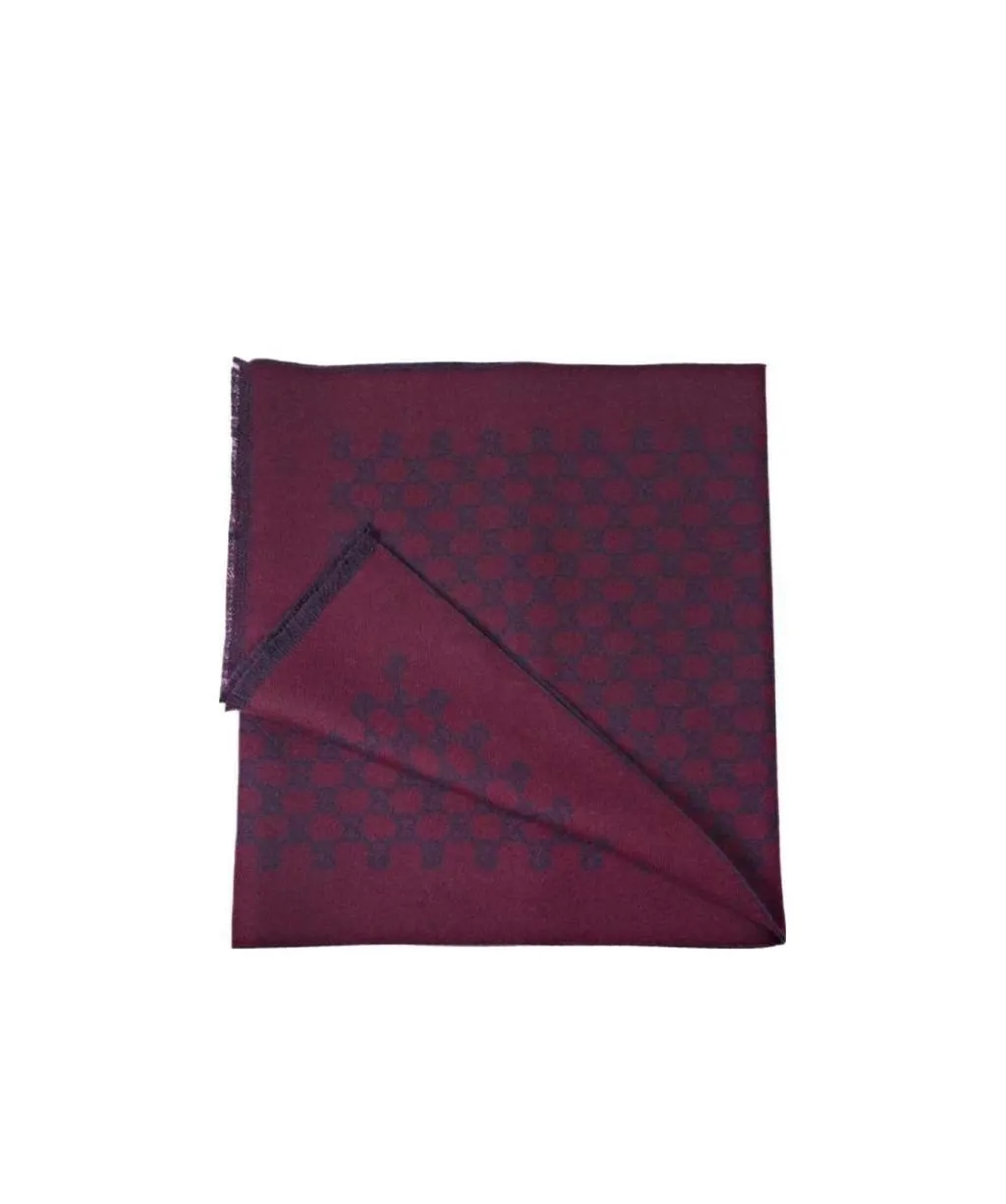 Web Detail Jacquard Knit Scarf