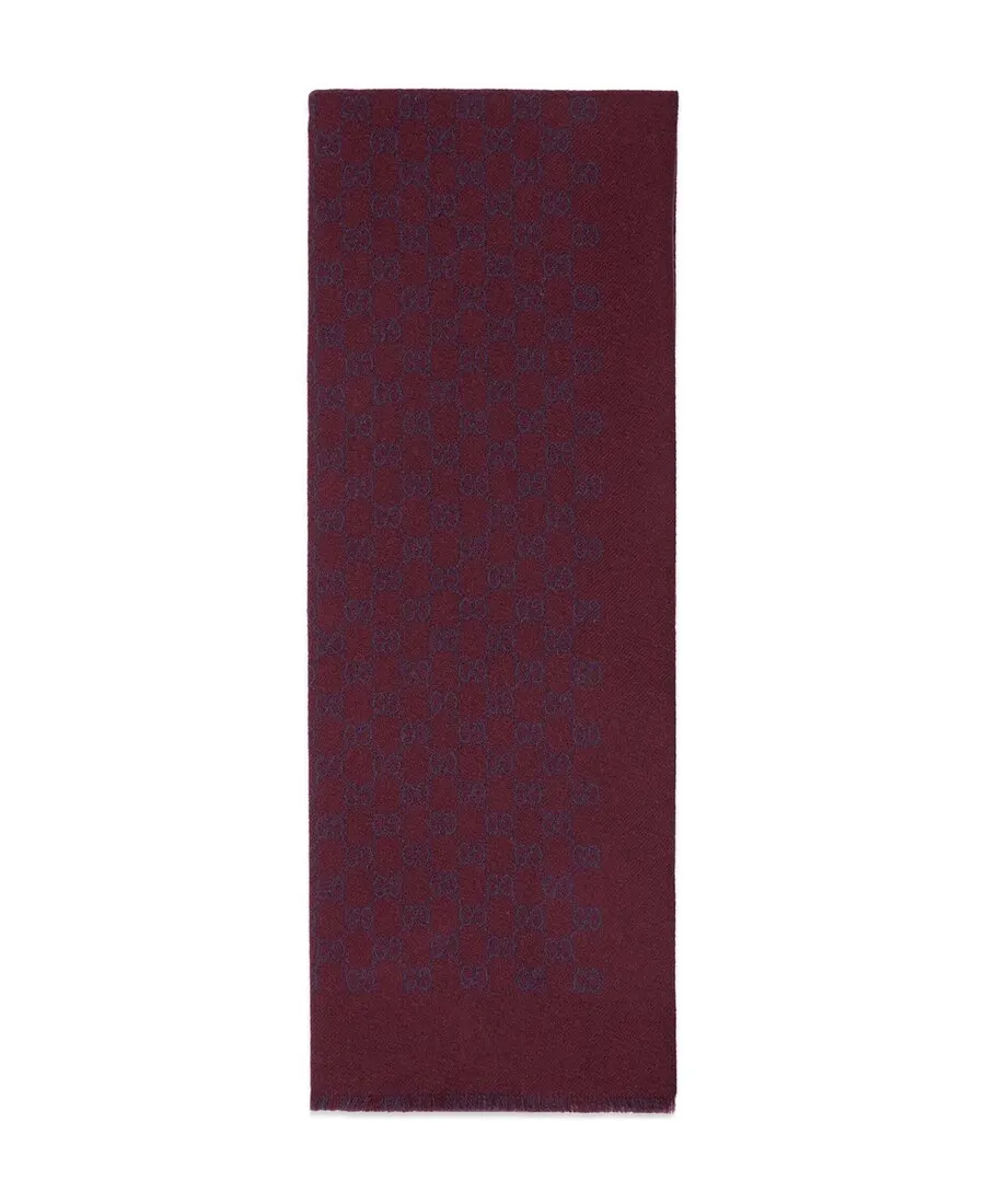 Web Detail Jacquard Knit Scarf