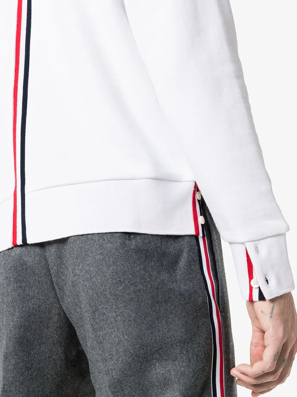 Thom Browne Rwb Striped Sweatshirt
