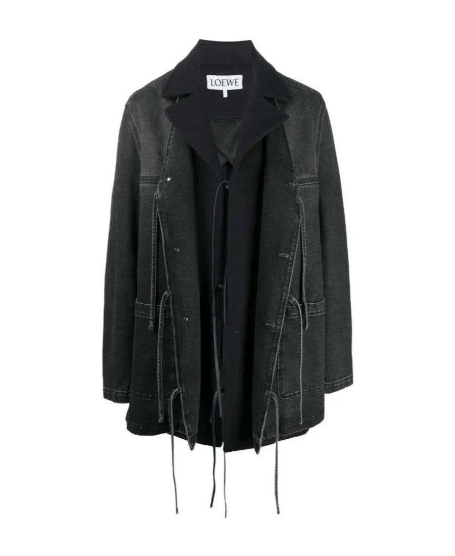 Double Layer Coat In Denim