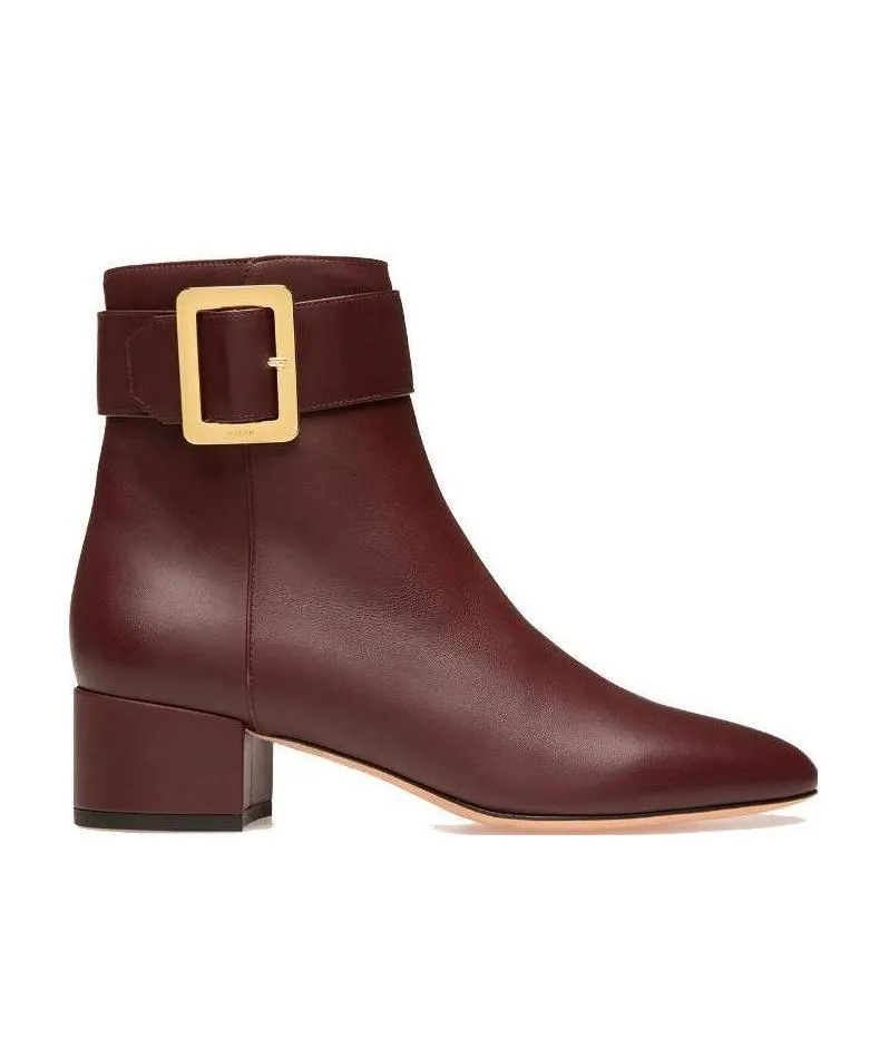 Jay Metal Square Button Boots