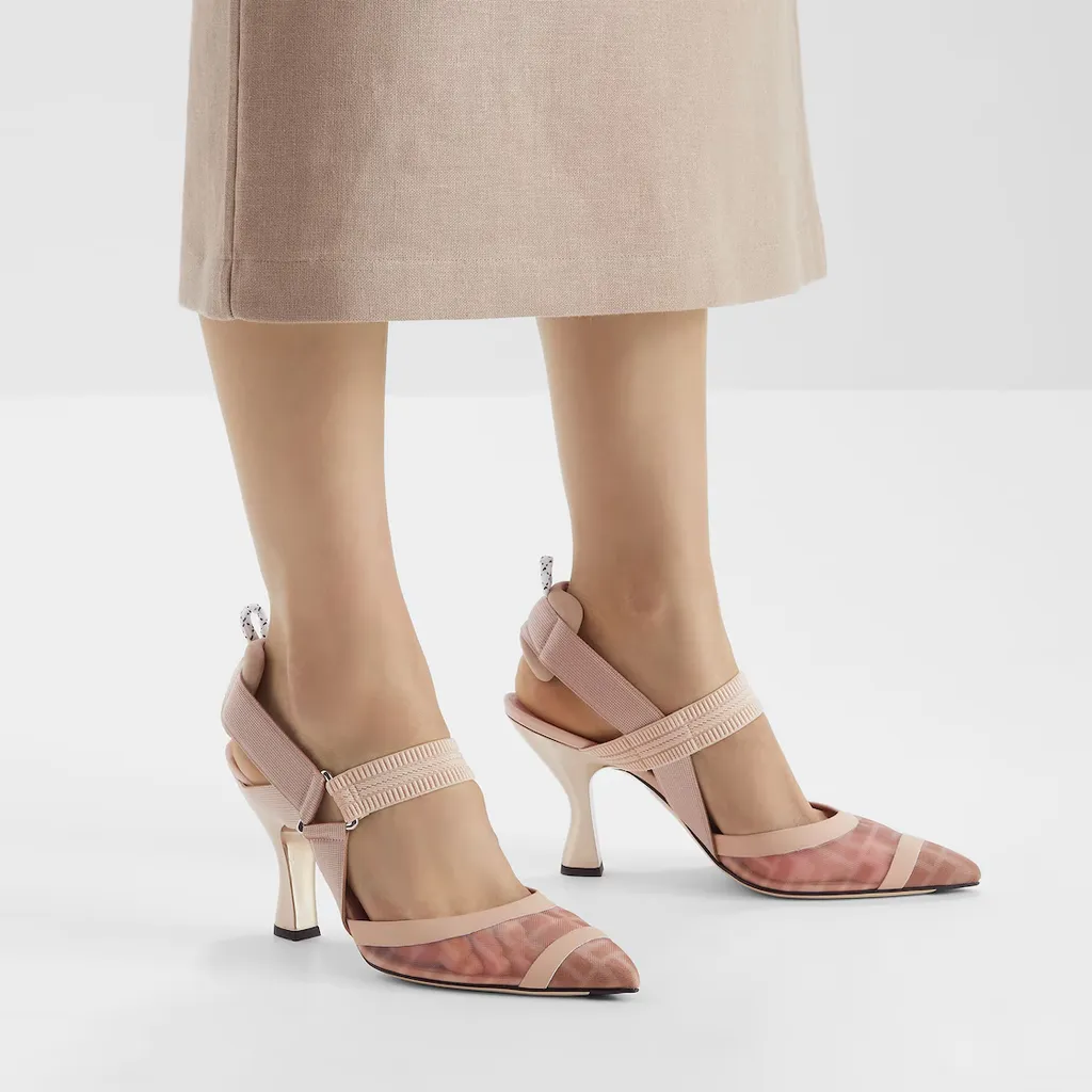 Fendi Colibrì Ff Jacquard Slingback Pumps