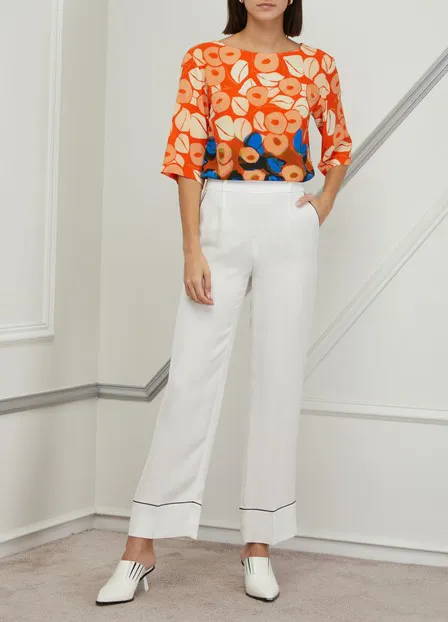 Loro Piana Straight Leg Satin Trousers