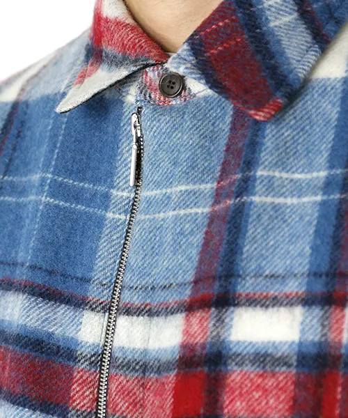 We11Done Front-Zip Checked Overshirt