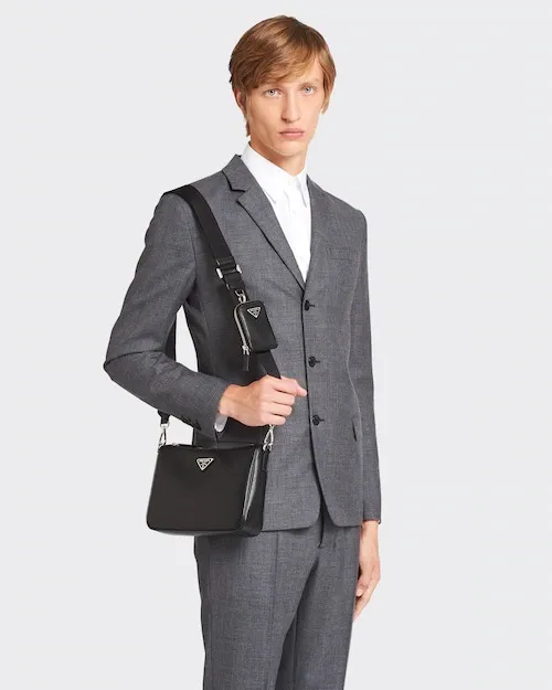 Saffiano-Leather Shoulder Bag
