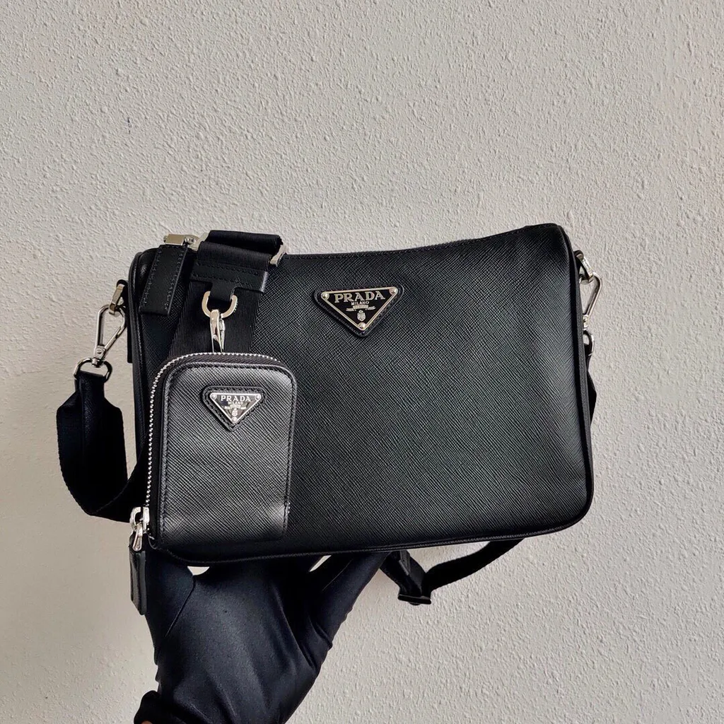 Saffiano-Leather Shoulder Bag