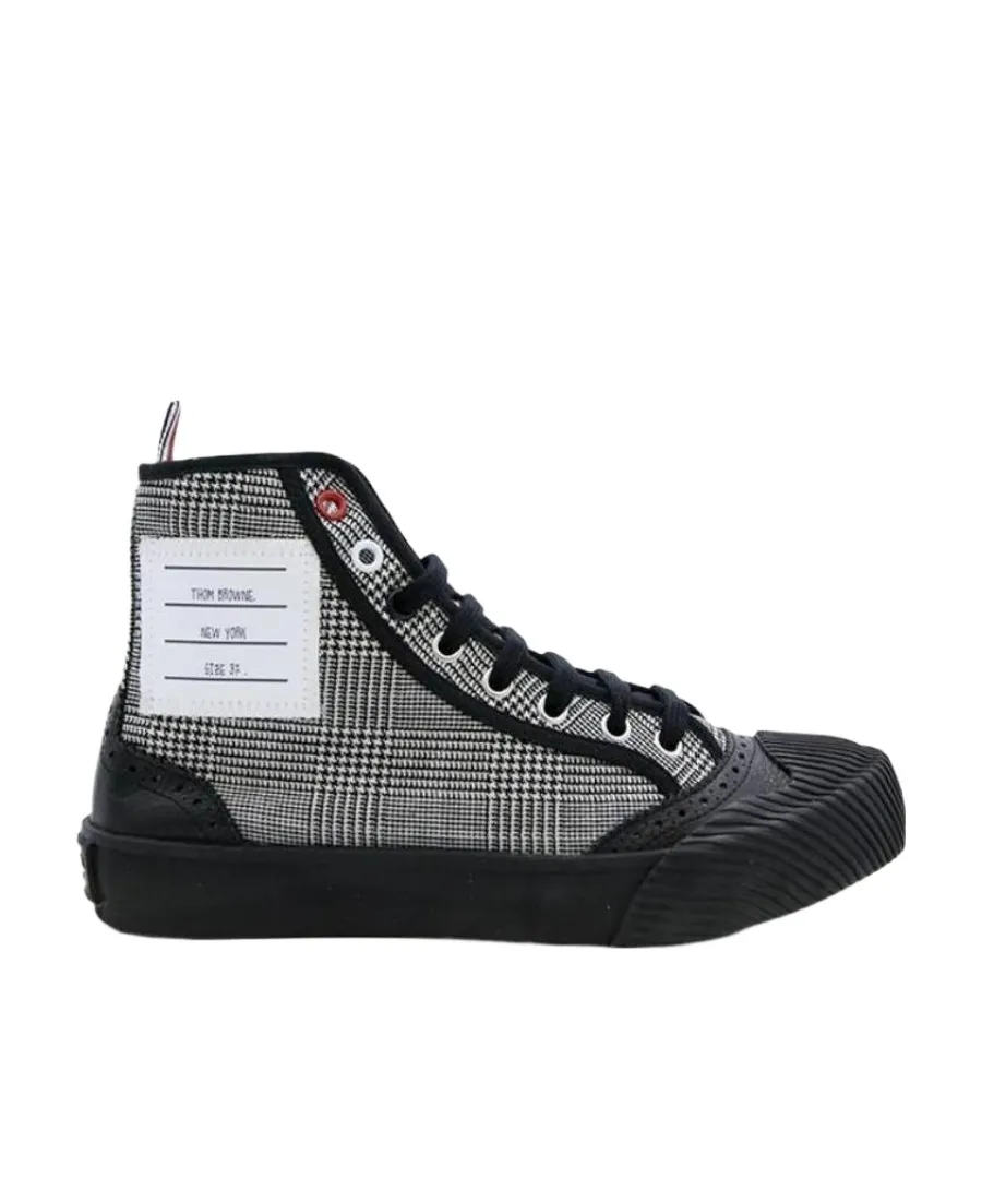Check Round Head Casual Sneakers