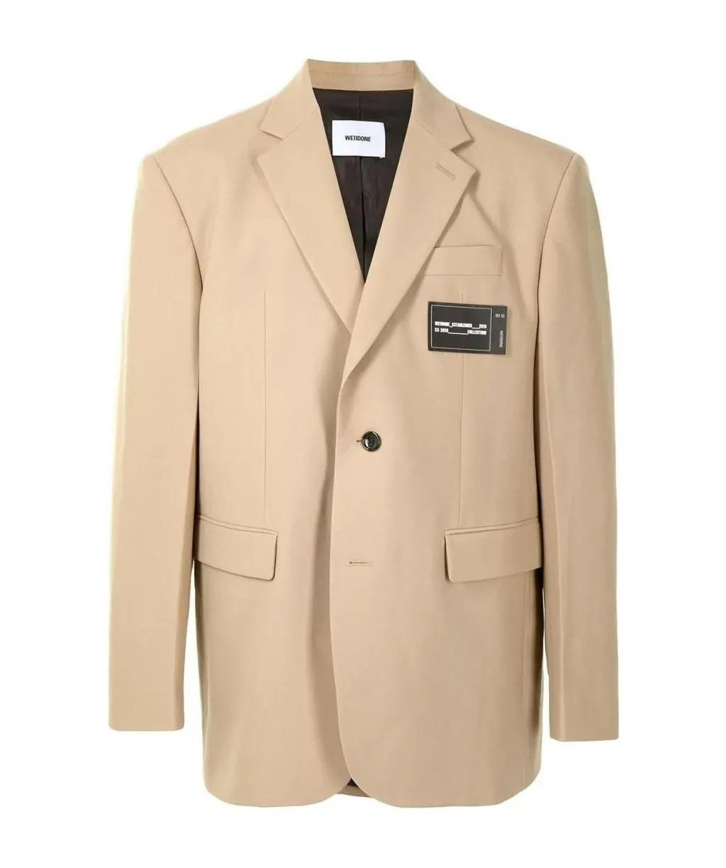 Logo-Patch Single-Breasted Blazer