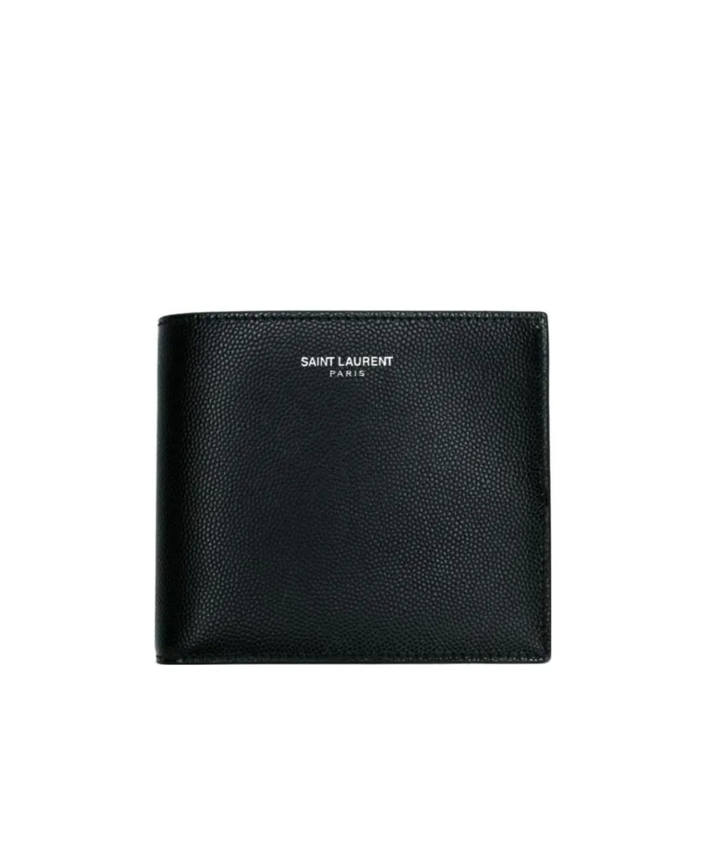 Saint Laurent Logo Plaque Bi-Fold Wallet