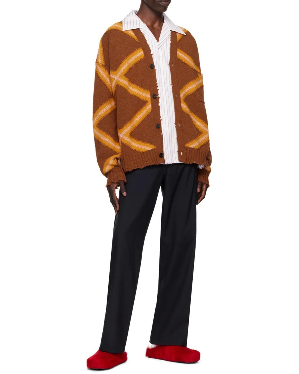 Marni Button Detailed Straight Leg Pants