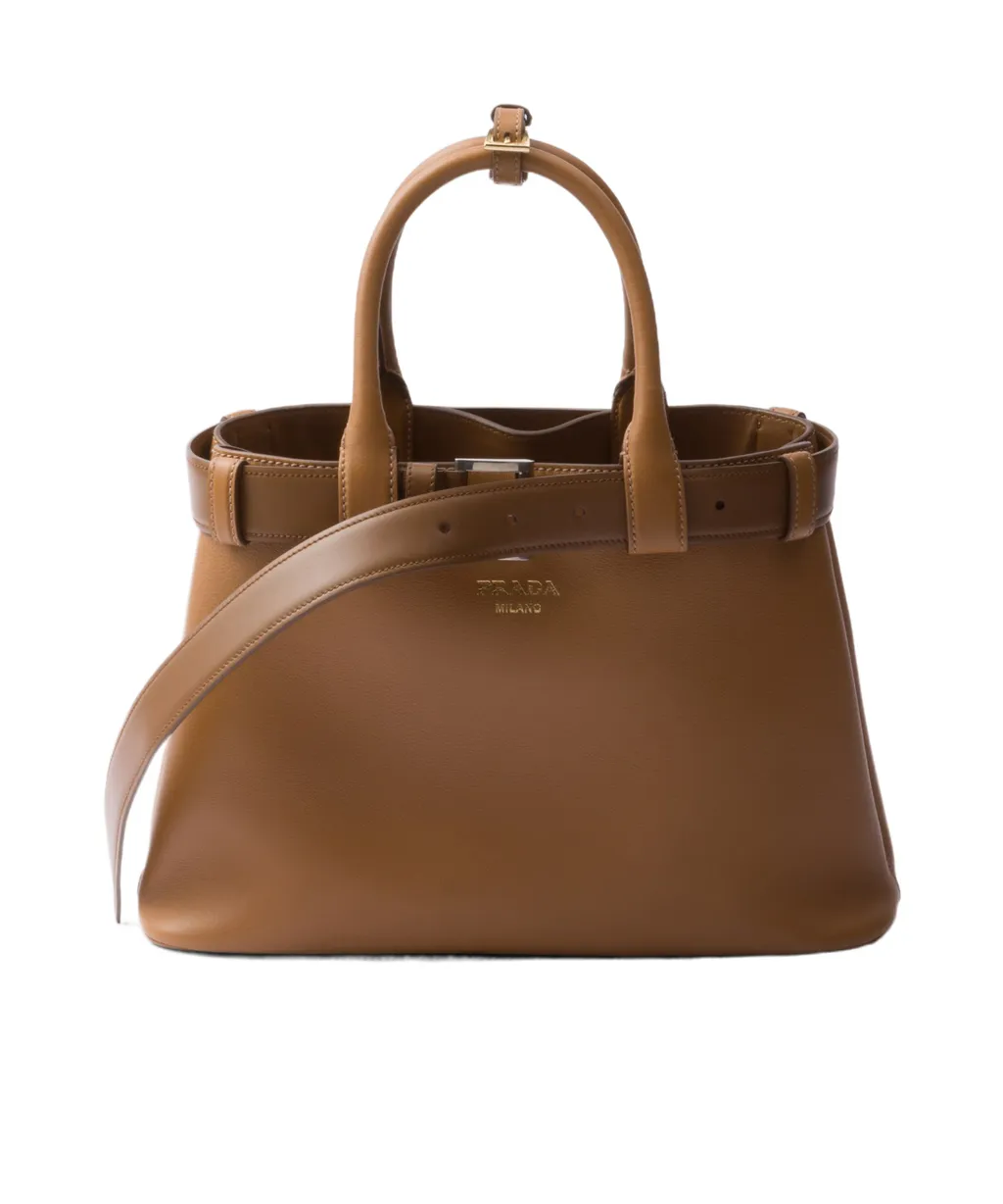 Prada Belted Open-Top Medium Handbag