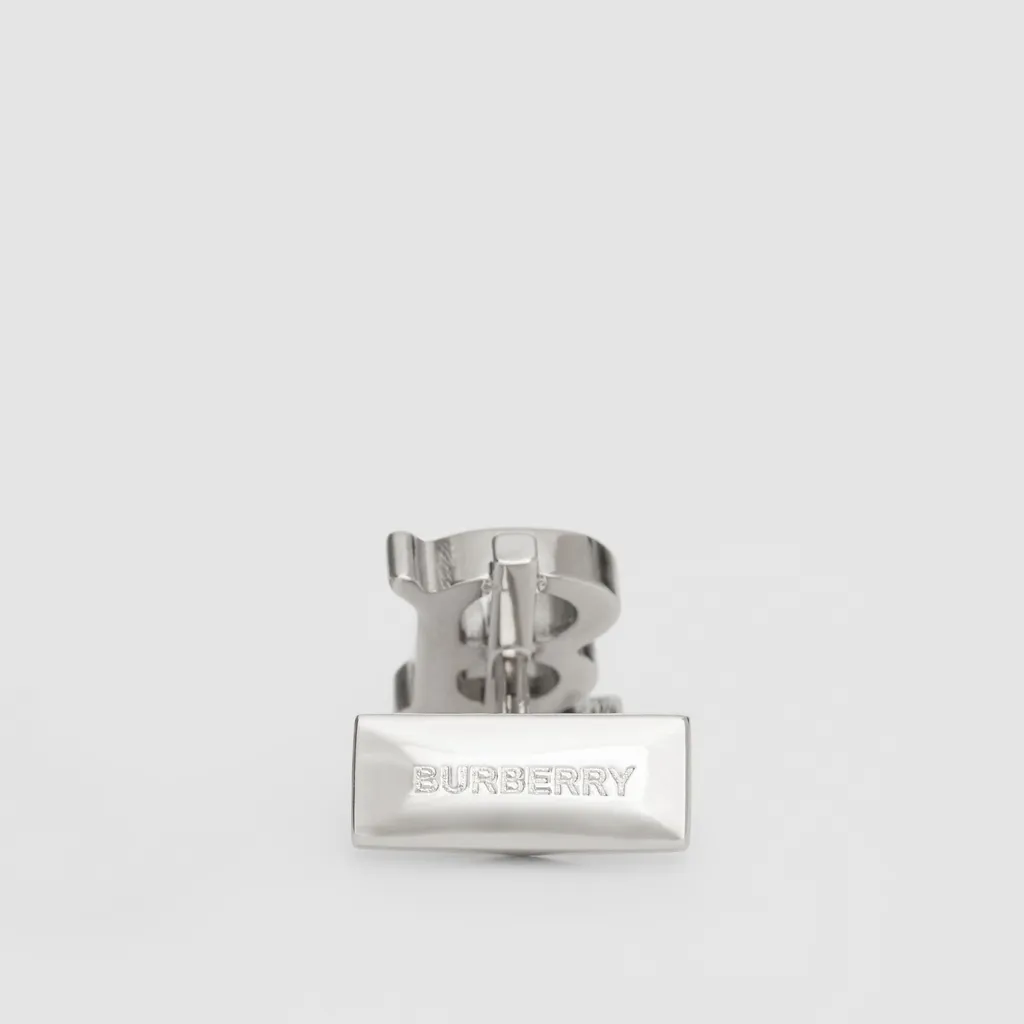 Monogram Motif Palladium-Plated Cufflinks