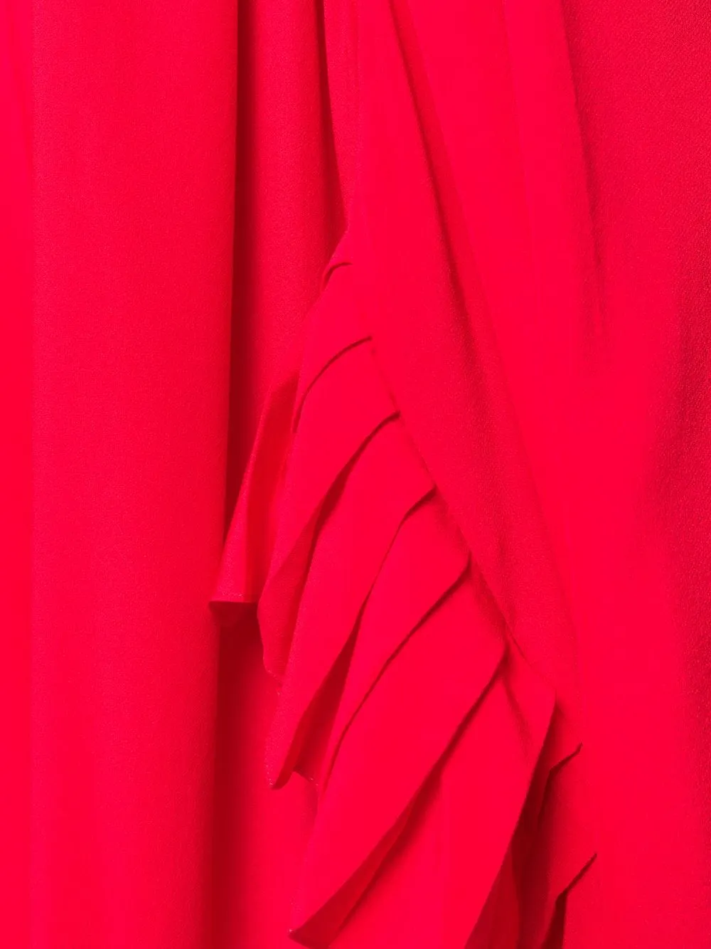 Silk Draped Ruffle Skirt