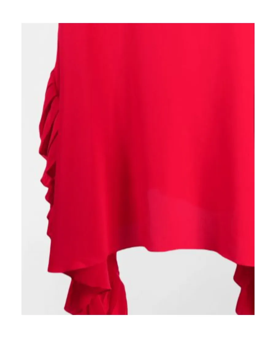 Silk Draped Ruffle Skirt