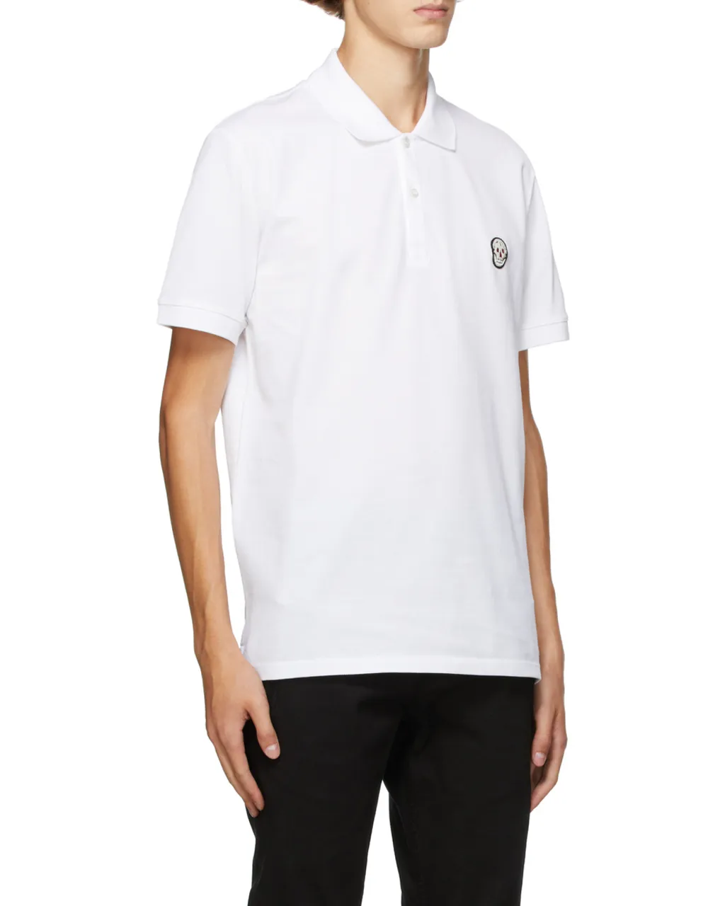 Alexander Mcqueen Skull Embroidered Polo Shirt