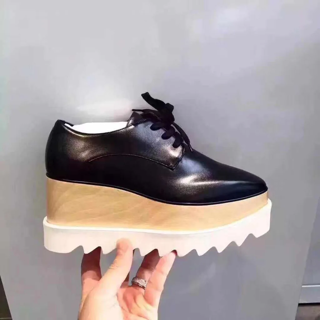 Stella Mccartney Elyse Lace-Up Platform Shoes