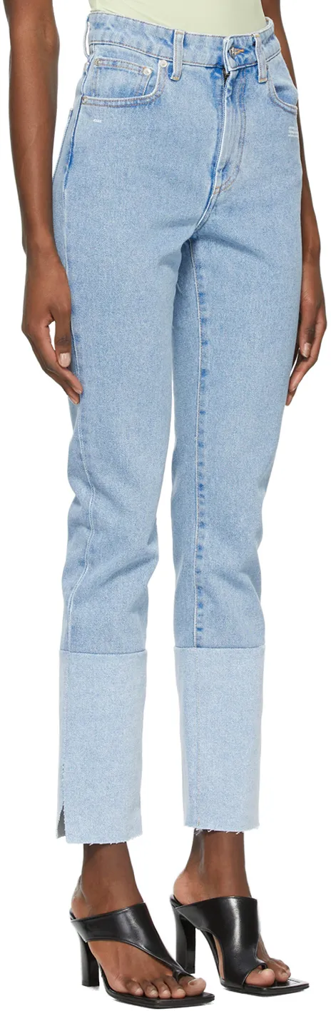 High-Rise Straight-Leg Jeans