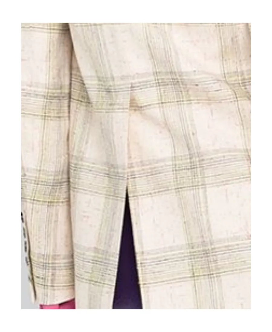 Lenora Check-Print Double-Breasted Jacket