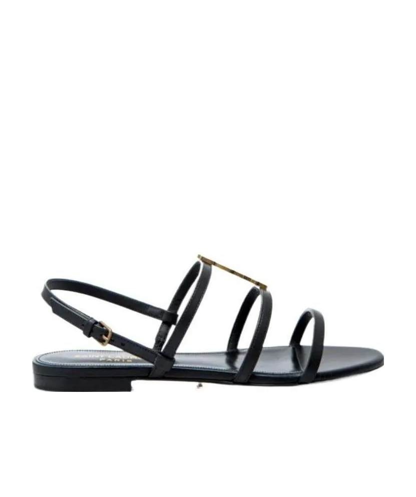Saint Laurent Cassandra Flat Sandals