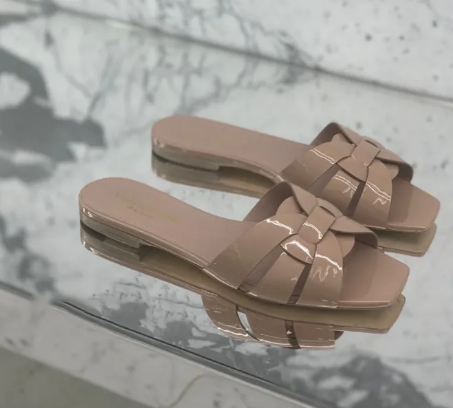 Saint Laurent Tribute Open Toe Mules