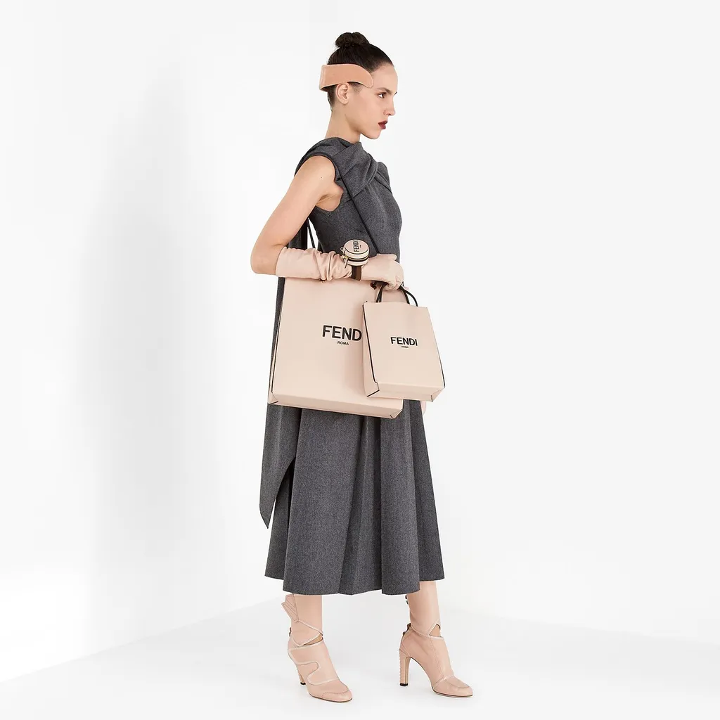 Small Logo Print Shopping Bag