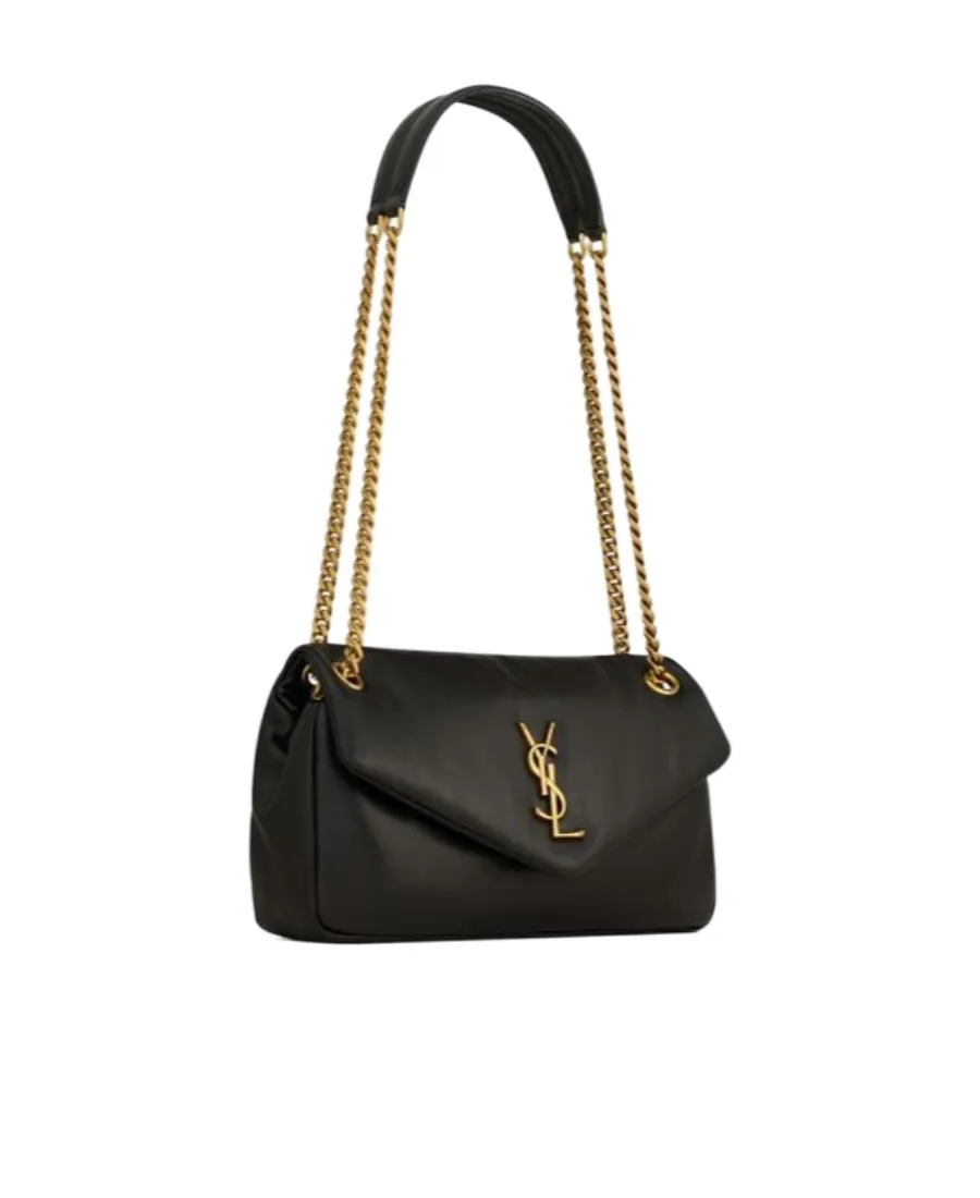 Saint Laurent Calypso Logo Plaque Shoulder Bag