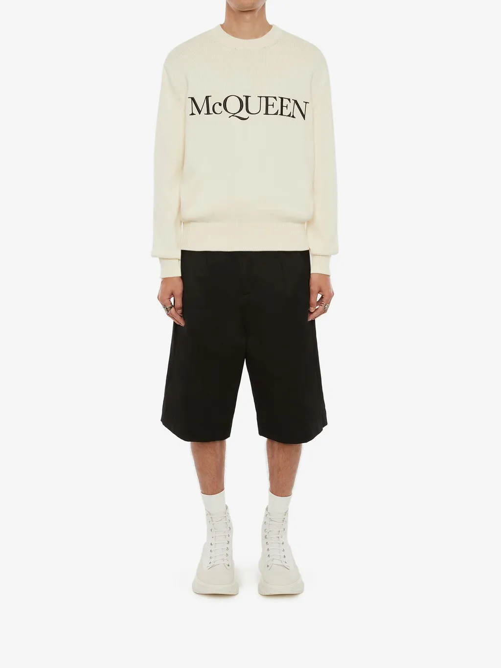 Alexander Mcqueen Logo Knitted Crewneck Jumper