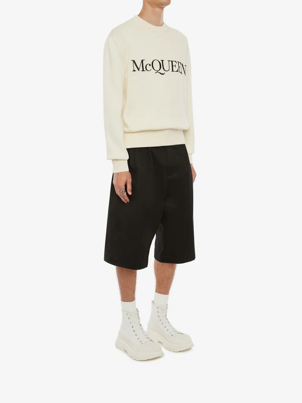 Alexander Mcqueen Logo Knitted Crewneck Jumper