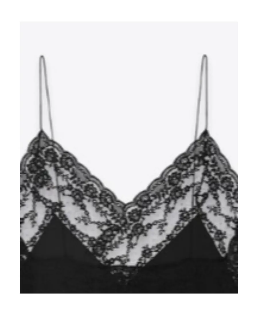 Saint Laurent Lace Detail Nightgown