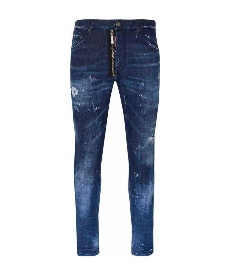Cool Guy Distressed Straight-Leg Jeans