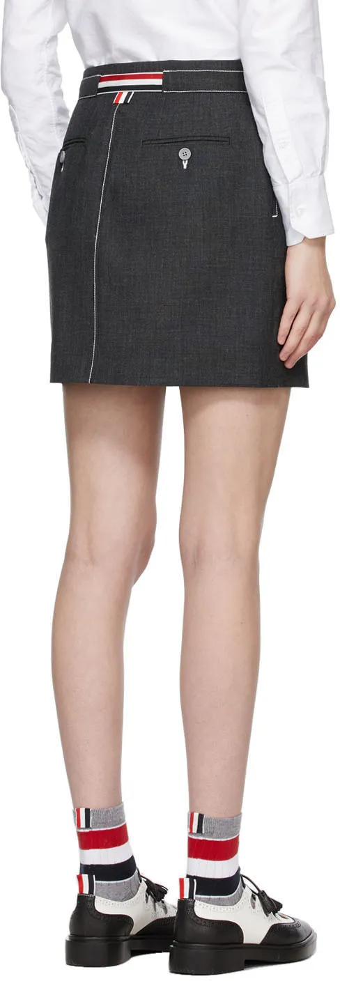 2Ply Fresco Tie Waist Mini Sack Skirt