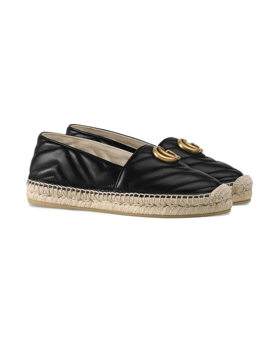 Leather Espadrille With Double G