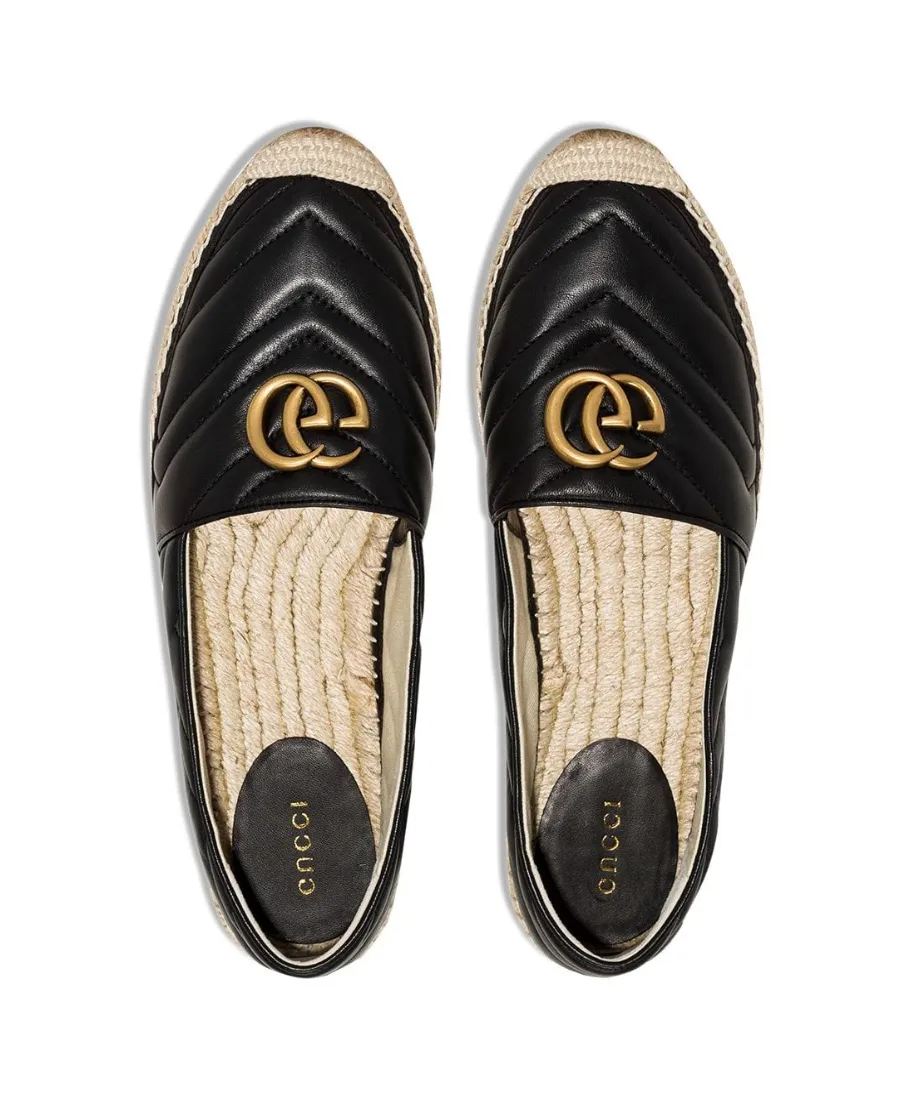 Leather Espadrille With Double G