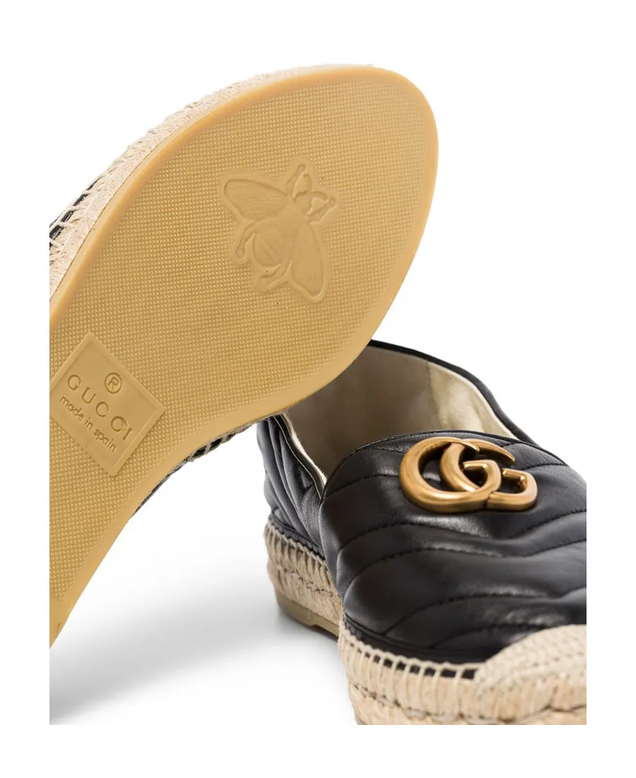 Leather Espadrille With Double G