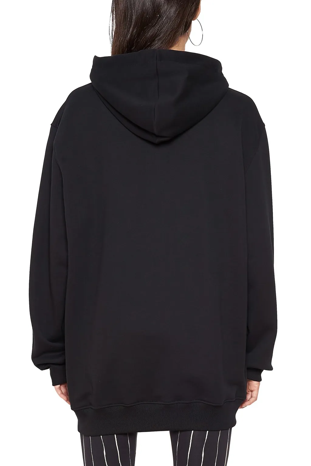 Black Piggy Oversize Hooded Sweater