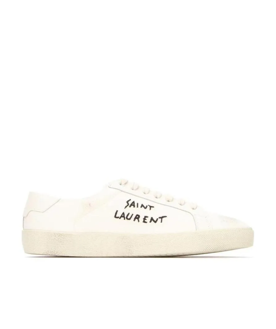 Court Classic Sl/06 Embroidered Sneakers In Fabric And Leather