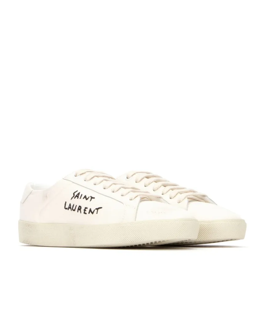 Court Classic Sl/06 Embroidered Sneakers In Fabric And Leather