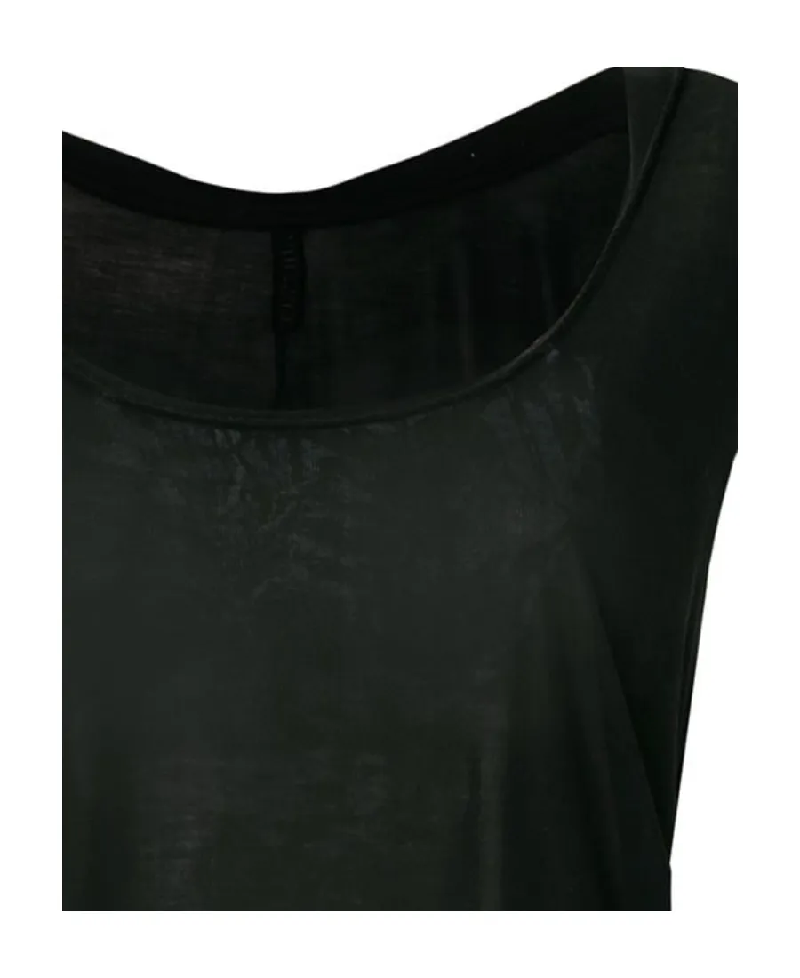 Asymmetric Sleeve Twisted Scoop Neck Tank