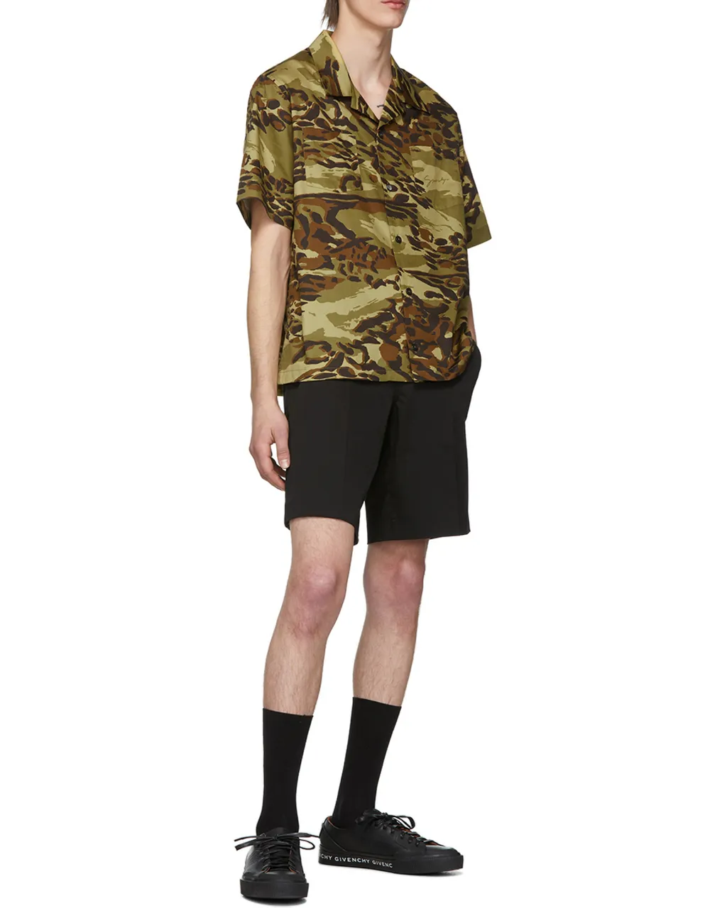 Label Patch Chino Shorts