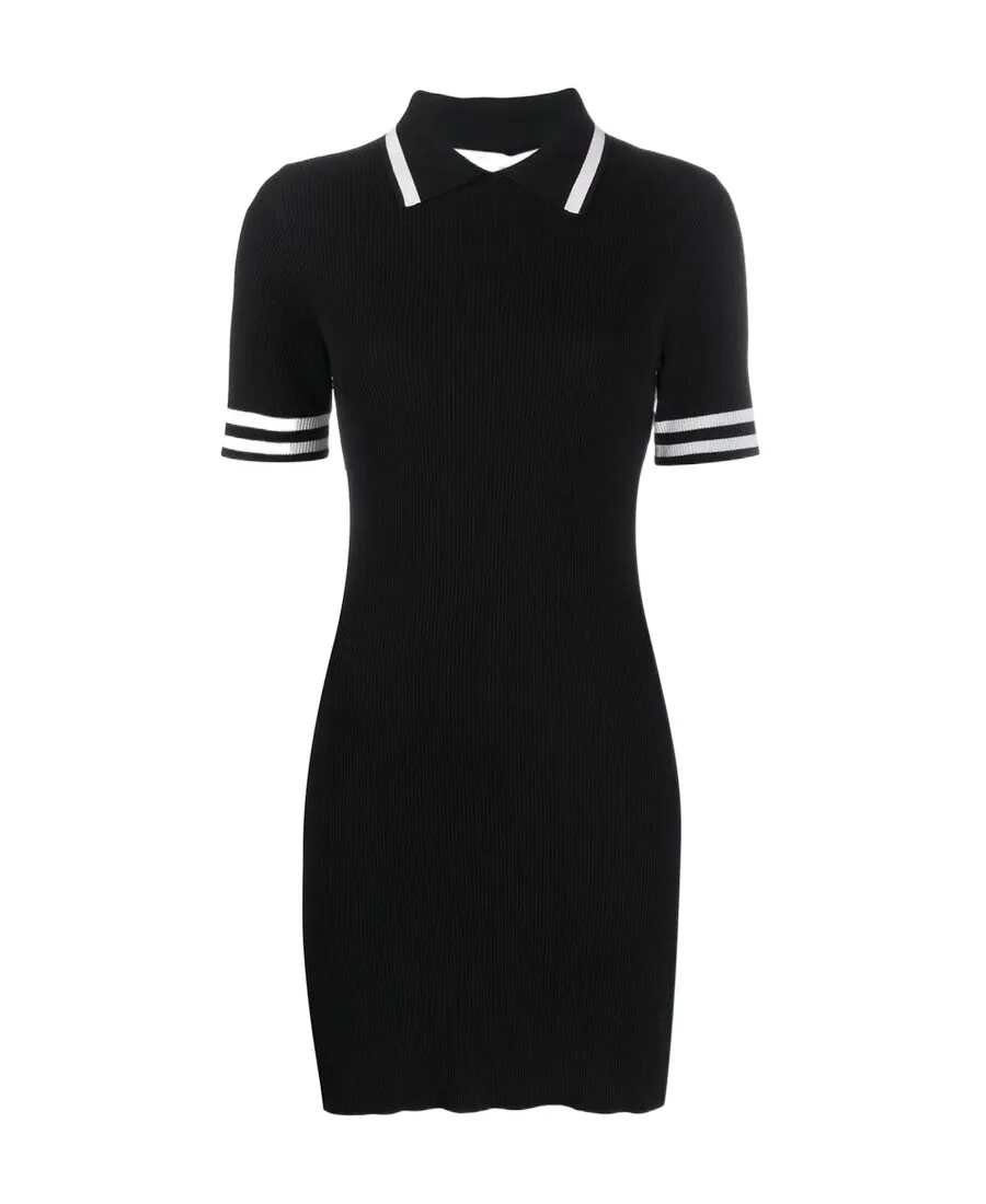 Off-White Short Sleeved Knitted Dress