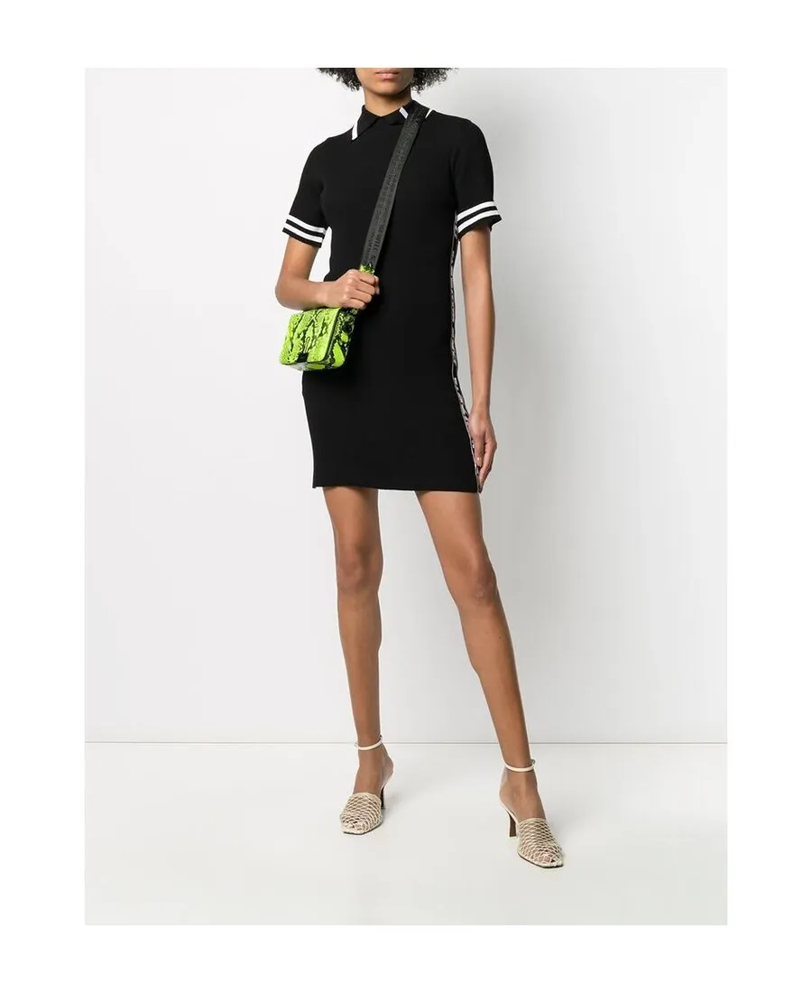 Off-White Short Sleeved Knitted Dress