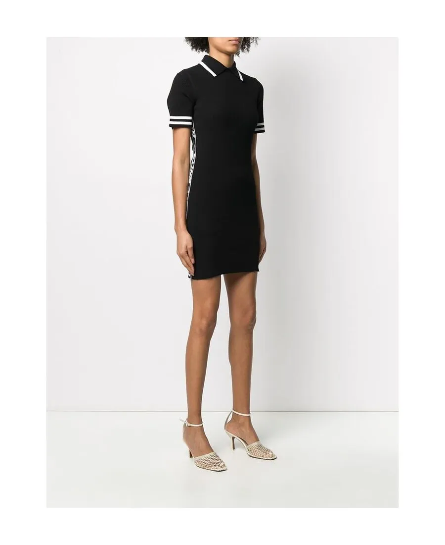 Off-White Short Sleeved Knitted Dress