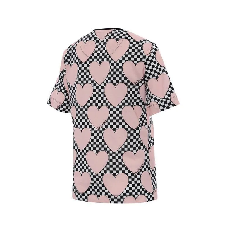 Checkered Love Printed T-Shirt