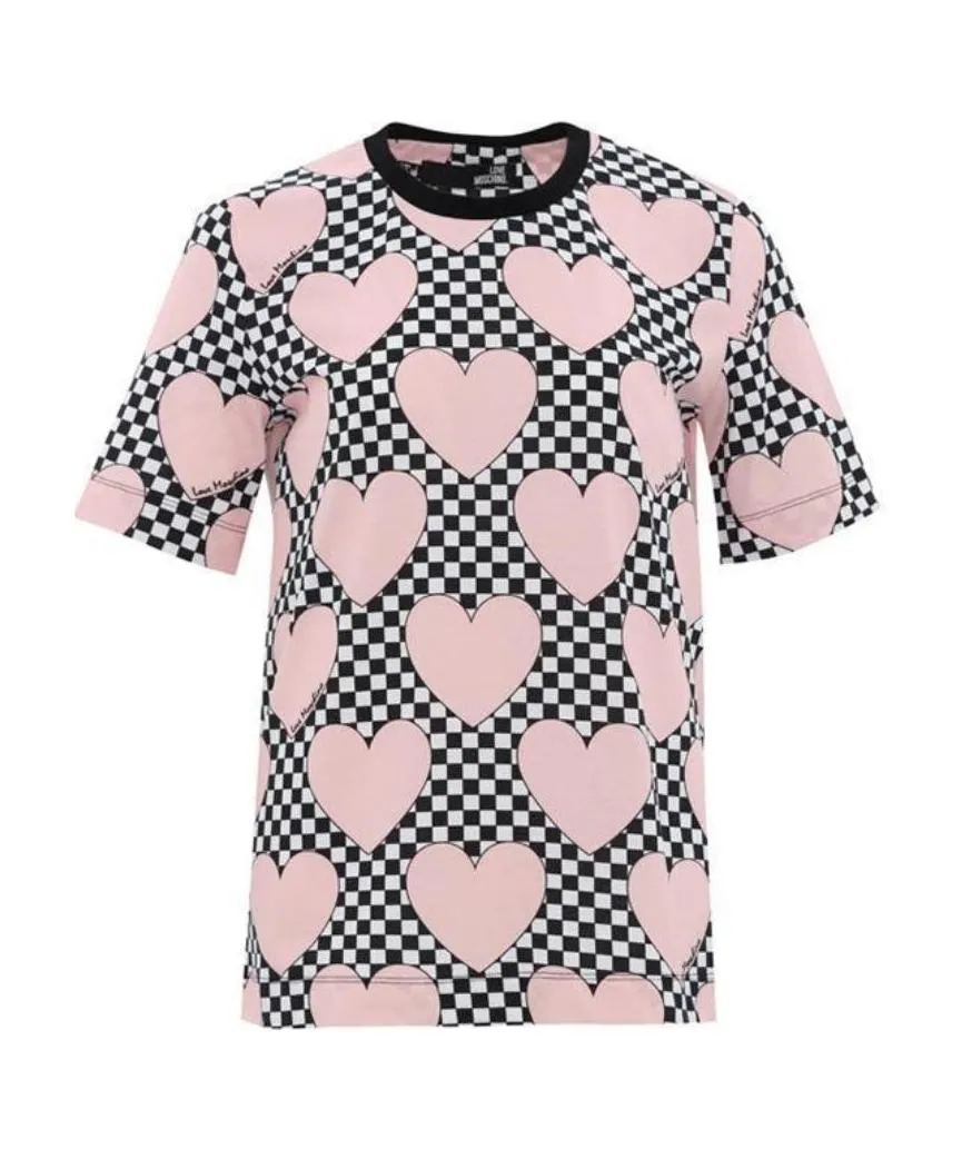 Checkered Love Printed T-Shirt